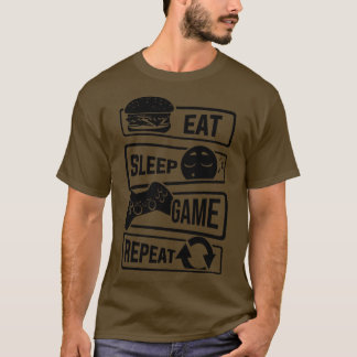 食べSleep Game Repeat Gaming Video Games 1 Tシャツ