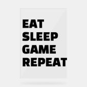 食べSleep Game Repeat Word アクリルサイン (正面)