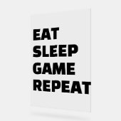 食べSleep Game Repeat Word アクリルサイン (傾斜)
