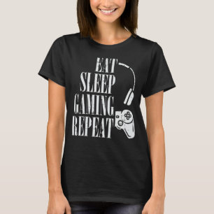 食べSleep Gaming Repeatおもしろい Gamer Boys Kids Todd Tシャツ