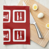 食べSleep Golf - Any Color キッチンタオル (四つ折り)