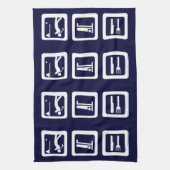 食べSleep Golf - Any Color キッチンタオル (縦)