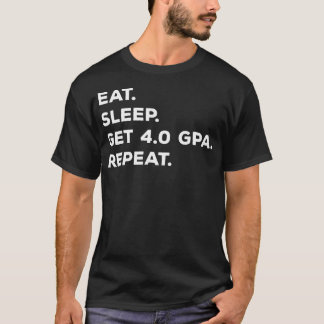 食べSleep Gpa Repeat Studious頭が切れる School Tシャツ