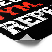 食べSleep Gym Repeatおもしろいフィットネス ポスター (角)