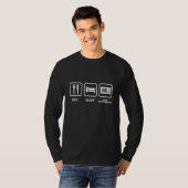 食べSleep Hack Microwaves Tシャツ (正面フル)