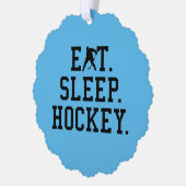食べSleep Hockey – ホッケーラバー オーナメントカード (左)