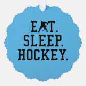 食べSleep Hockey – ホッケーラバー オーナメントカード (正面)