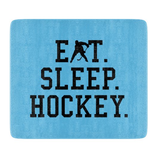 食べSleep Hockey – ホッケーラバー カッティングボード (正面)