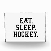 食べSleep Hockey – ホッケーラバー フォトブロック (正面)