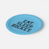 食べSleep Hockey – ホッケーラバー ペーパープレート (アングル)