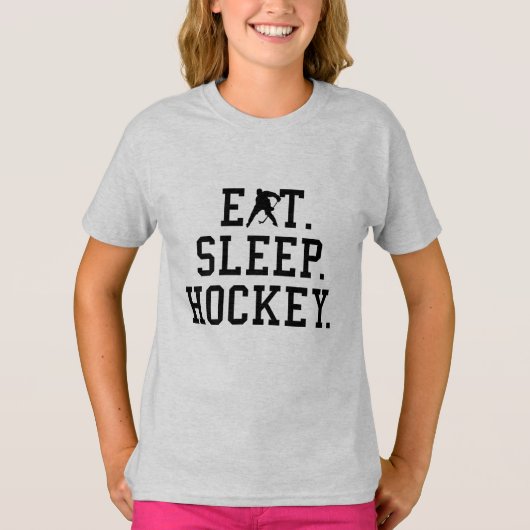 食べSleep Hockey - Hockey Lovers Tシャツ (正面)