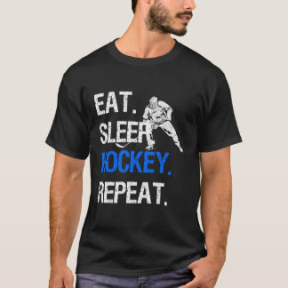 食べSleep Hockey Repeat動揺して Hockey Lover Pl Tシャツ