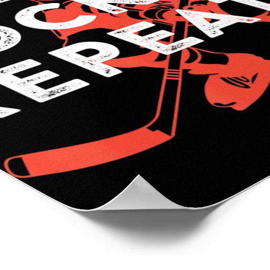 食べSleep Hockey Repeat Gift ポスター (角)