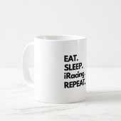 食べSleep iRacing Repeat コーヒーマグカップ (正面左)