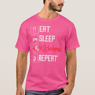 食べSleep Kajukenboおもしろい Repeat Karate Judo Fusio Tシャツ