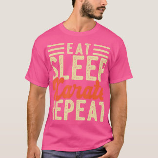 食べSleep Karate Repeat Men Women おもしろい Karate Lov Tシャツ
