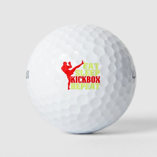 食べSleep KickBox Repeatおもしろい 男性へ ゴルフボール (正面)