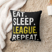 食べSleep League Repeat Sports Game Gaming Gift クッション (ブランケット)