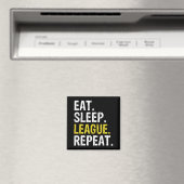 食べSleep League Repeat Sports Game Gaming Gift マグネット (インサイチュ (食洗機))