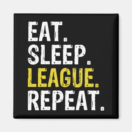 食べSleep League Repeat Sports Game Gaming Gift マグネット (正面)