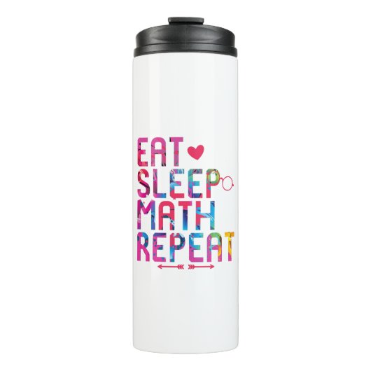 食べSleep Math Repeatおもしろい タンブラー (正面)