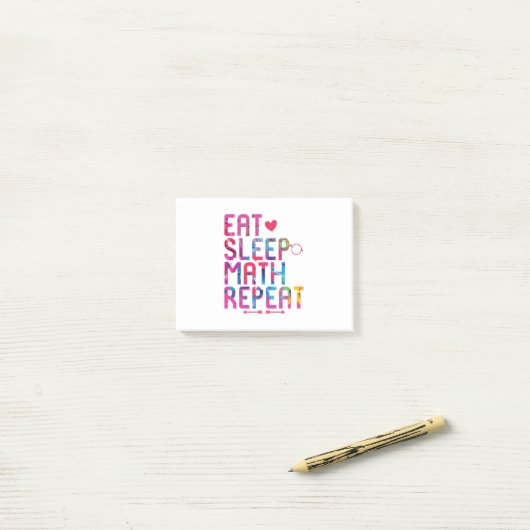 食べSleep Math Repeatおもしろい ポストイット (デスク上)