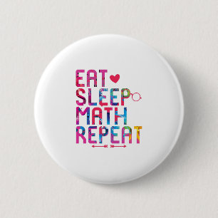 食べSleep Math Repeatおもしろい 缶バッジ