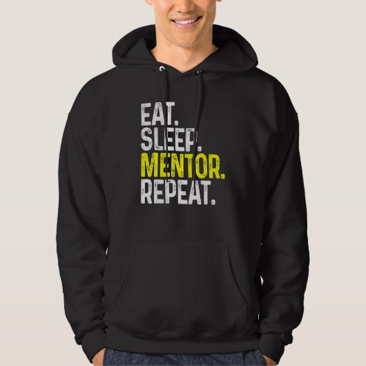 食べSleep Mentor Repeatおもしろい Mentor パーカ (正面)