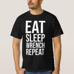 食べSleep, nレンチ, Repeat – ホワイトバージョン Tシャツ