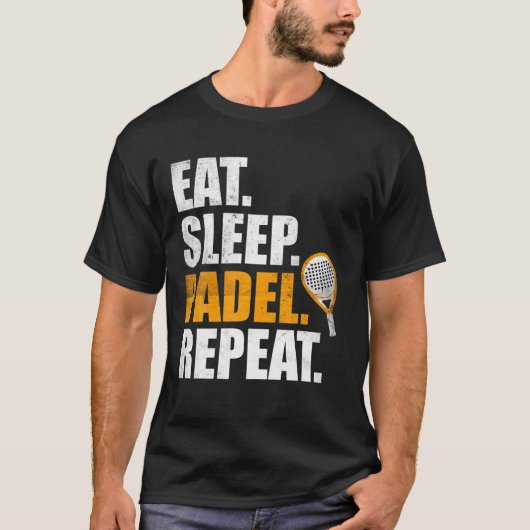食べSleep Padel Repeat Sports Gameファンギフト Tシャツ (正面)