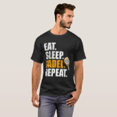 食べSleep Padel Repeat Sports Gameファンギフト Tシャツ (正面フル)