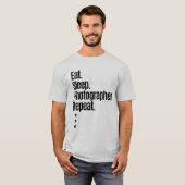 食べSleep Photographer Repeat Tシャツ (正面フル)