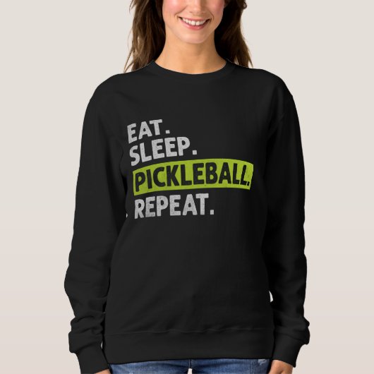 食べSleep Pickleball Repeat動揺して - Graphic D スウェットシャツ (正面)