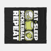 食べSleep Pickleball Repeat Coach Player Pro Team フリースブランケット (正面(横))