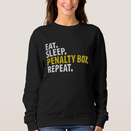 食べSleep Pilty Box Repeat - Ice Hockey スウェットシャツ (正面)