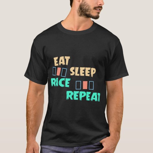 食べSleep Race Repeat Tシャツ – レーシングライフスタイル (正面)