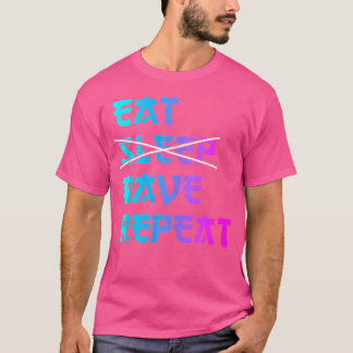 食べSleep Rave Repeat - トリップ(幻覚体験)のような Edm Raver O Tシャツ
