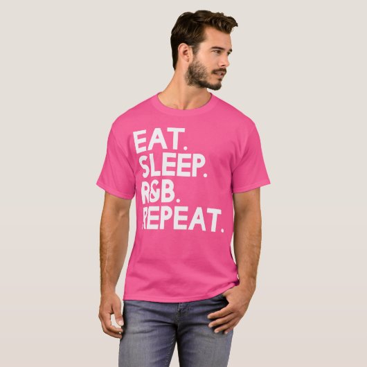 食べSleep Rb Repeat – 音楽 Tシャツ (正面フル)