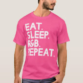 食べSleep Rb Repeat – 音楽 Tシャツ (正面)