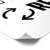 食べSleep Reconcile Repeatおもしろい会計ポスター ポスター (角)