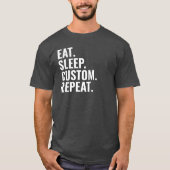 食べSleep Repeatカスタム City Name Game Jumper Tシャツ (正面)