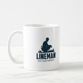 食べSleep Repeat Linemanパパギフトおもしろい コーヒーマグカップ