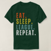 食べSleep Repeat Sports Game 1 Tシャツ (デザイン正面)