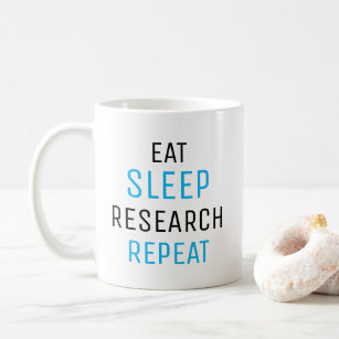 食べSleep Research Repeat、Researcher Mug、 コーヒーマグカップ
