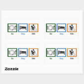 食べSleep Ride（サイクリスト） 長方形シール (シート)