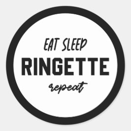 食べSleep Ringette Repeat Ringette Player Gives ラウンドシール