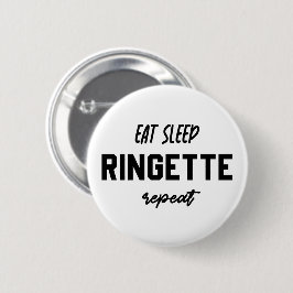 食べSleep Ringette Repeat Ringette Player Gives 缶バッジ