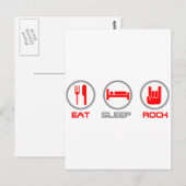 食べSleep Rock - Emo,ゴシック，代替， グランジ ポストカード (正面/裏面)