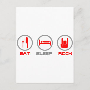 食べSleep Rock - Emo,ゴシック,代替, グランジ ポストカード