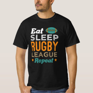 食べSleep Rugby League Repeat - Rugby Giftアイディア Tシャツ